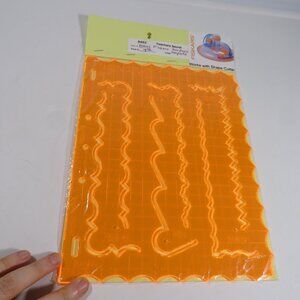 FISKARS “Shape Template” thick acrylic stencil BOARDERS #1